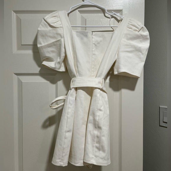 Flying Tomato White Denim Romper - Picture 3 of 3